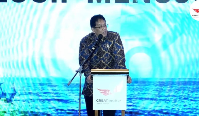Purbaya Yudhi Sadewa di acara Great Lecture: Transformasi Ekonomi Nasional di Hotel Bidakara, Jakarta, Kamis (11/9/2025). (YouTube)